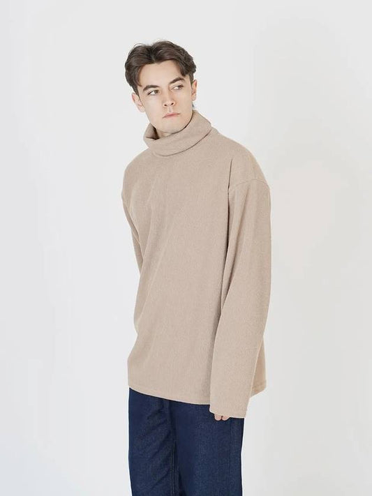 Wide Polar Neck Knit Beige - CHANCE'S NOI - BALAAN 2