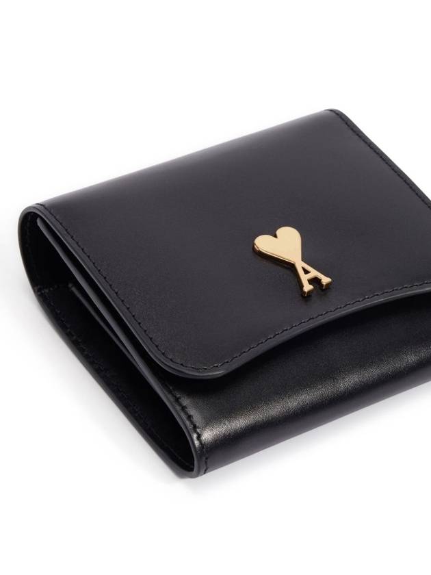 Heart Logo Compact Wallet Black - AMI - BALAAN 5