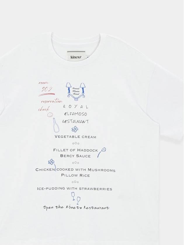 Room Service Menu T ShirtWhite - KINETO - BALAAN 3