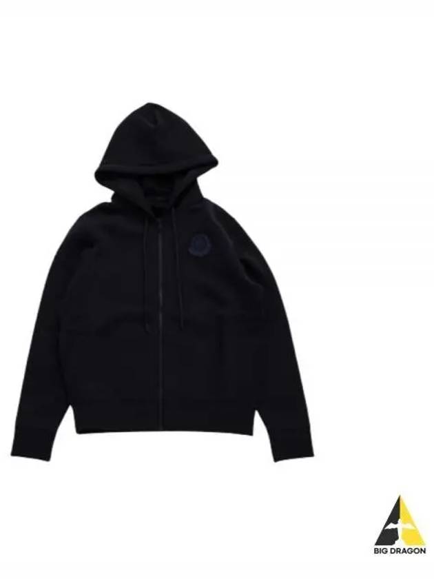 8G00081 809KX 999 logo patch zip up hoodie - MONCLER - BALAAN 1