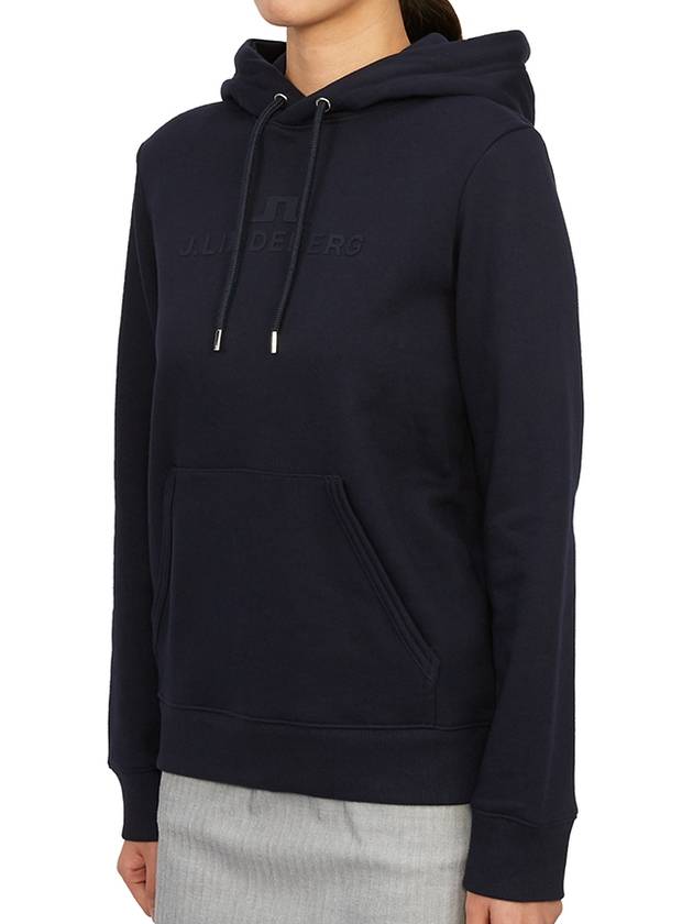 Alpha Logo Print Hoodie Navy - J.LINDEBERG - BALAAN 3