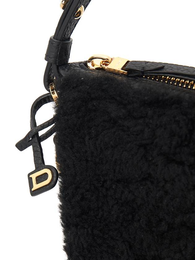 Pin Swing Teddy Shoulder Bag Black - DELVAUX - BALAAN 8