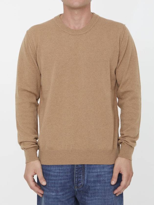 Crew Neck Cashmere Knit Top Brown - MAISON MARGIELA - BALAAN 2