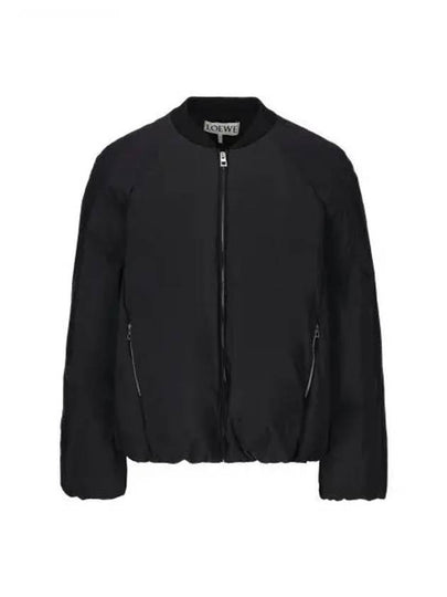 Technical Cotton Padded Bomber Jacket Black - LOEWE - BALAAN 2