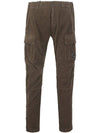 CP Company 19FW 07CMPA179A 005624G 661 Lens Wappen Corduroy Cargo Pants Khaki Brown Men’s Pants TR - CP COMPANY - BALAAN 1