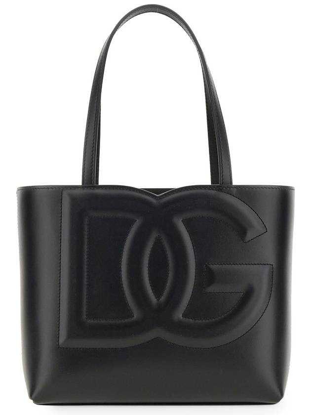 Logo Embossing Small Tote Bag Black - DOLCE&GABBANA - BALAAN 3