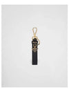 Saffiano Small Logo Charm Key Holder Black - PRADA - BALAAN 2