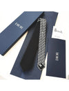 Oblique Straight Tie Black - DIOR - BALAAN 3