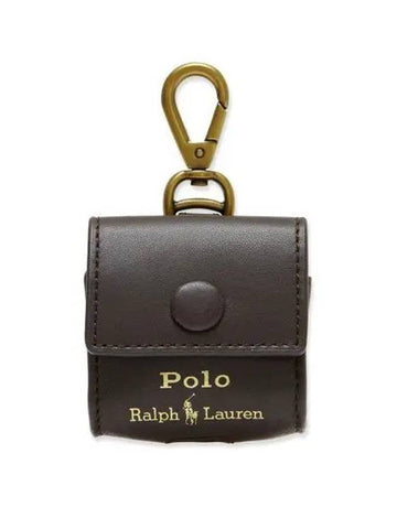 Polo Logo AirPods Case Brown - POLO RALPH LAUREN - BALAAN 1