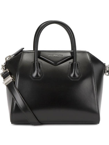 Antigona Calfskin  Small Tote Bag Black - GIVENCHY - BALAAN 1