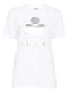 Zewel Logo Print Linen Short Sleeve T-Shirt White - ISABEL MARANT - BALAAN 2