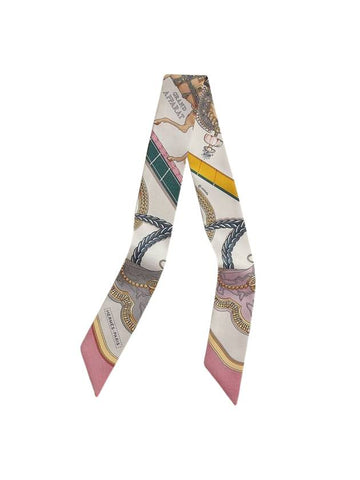 Grand Apparat Twilly Silk Scarf Rose Nacre - HERMES - BALAAN 1