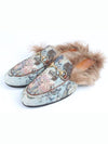 Horsebit Prince Fur Bloafer Sandals Blue 9 5 285 - GUCCI - BALAAN 1