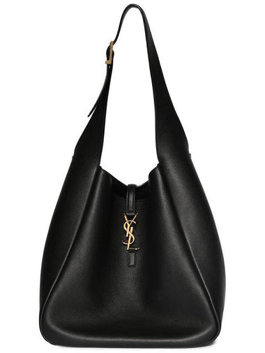 Le 5 A 7 Large Leather Shoulder Bag Black - SAINT LAURENT - BALAAN 1