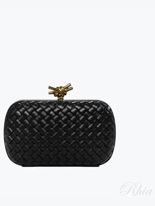 Knot Minaudiere Pouch Bag Black - BOTTEGA VENETA - BALAAN 2