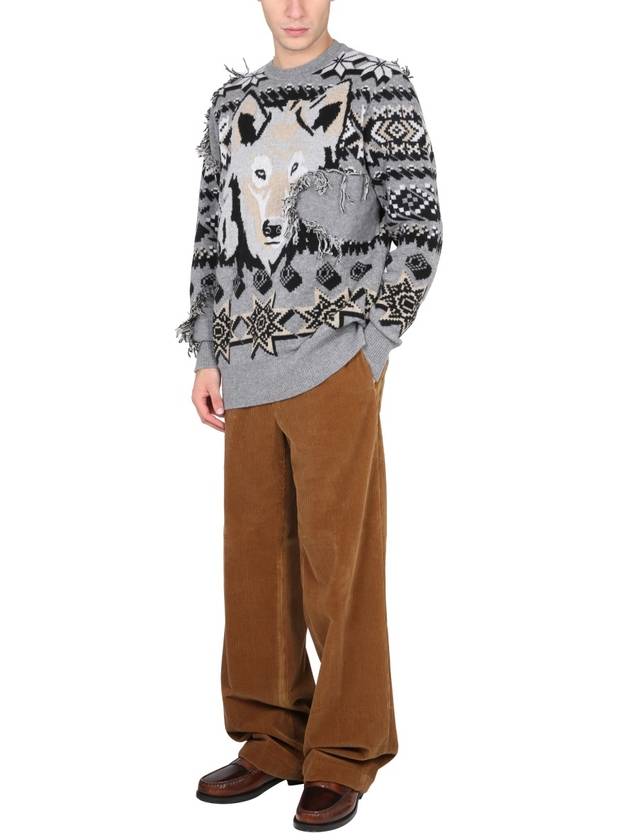 Wolf Knit Top Gray - ETRO - BALAAN 5