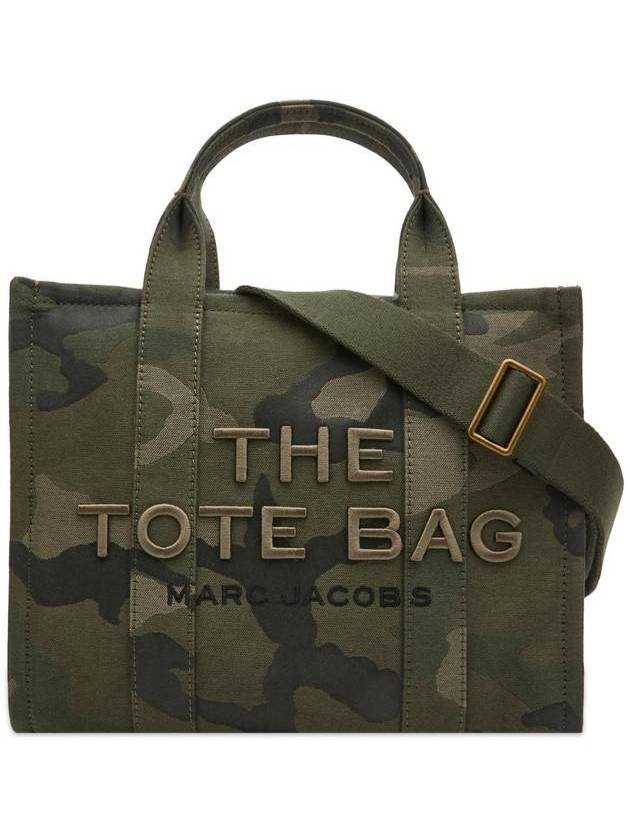 The Medium Camo Jacquard Tote Bag Green - MARC JACOBS - BALAAN 1