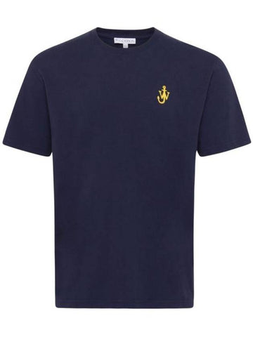 Anchor Embroidery Short Sleeve T-Shirt Blue - JW ANDERSON - BALAAN 1