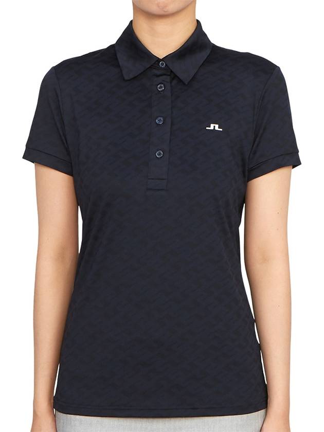 Golf Alaya Jacquard Polo GWJT07569 6855 Women's Alaya Jacquard Polo - J.LINDEBERG - BALAAN 2