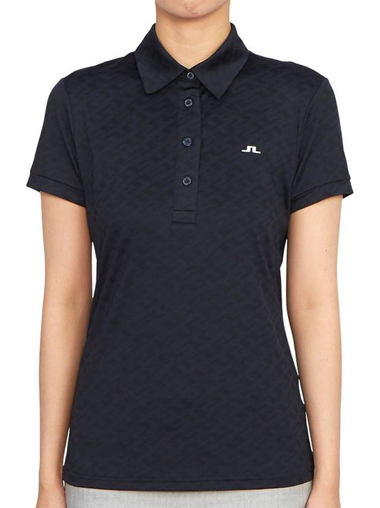 Golf Alaya Jacquard Polo GWJT07569 6855 Women's Alaya Jacquard Polo - J.LINDEBERG - BALAAN 2