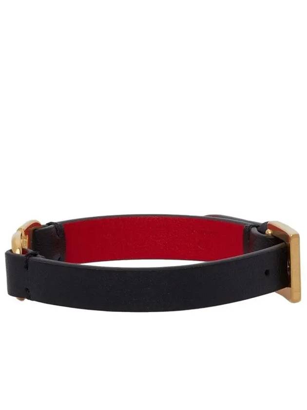 V Logo Signature Bracelet Black - VALENTINO - BALAAN 6