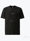 24/1 Jersey Garment Dyed Logo Short Sleeve T-Shirt Black - CP COMPANY - BALAAN 2