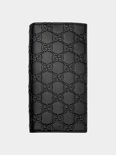 Signature GG Ssima Leather Long Wallet Black - GUCCI - BALAAN 2