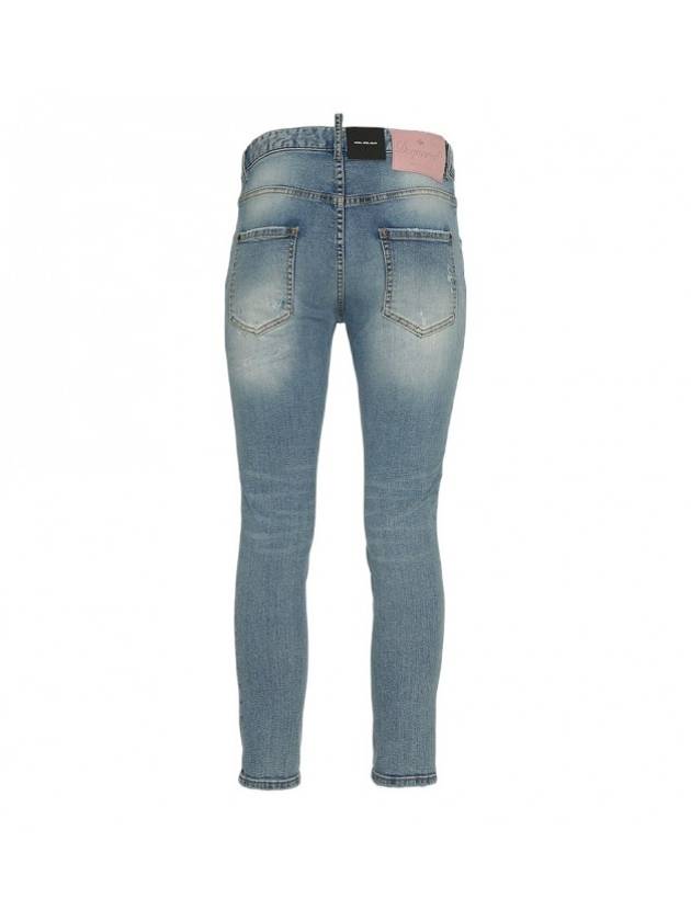 Distressed Cool Girl Skinny Jeans Light Blue - DSQUARED2 - BALAAN 3