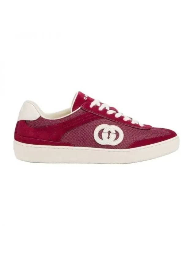 Interlocking G Low Top Sneakers Red - GUCCI - BALAAN 1