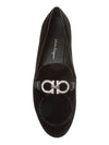 Velvet Crystal Gancini Loafers Black - SALVATORE FERRAGAMO - BALAAN 4