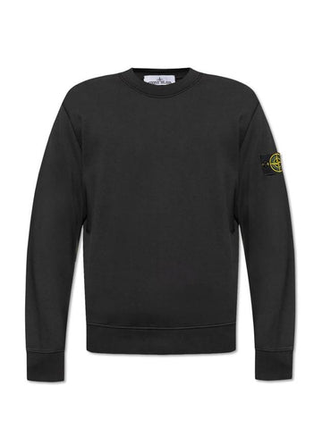 Wappen Logo Sweatshirt Black - STONE ISLAND - BALAAN 1