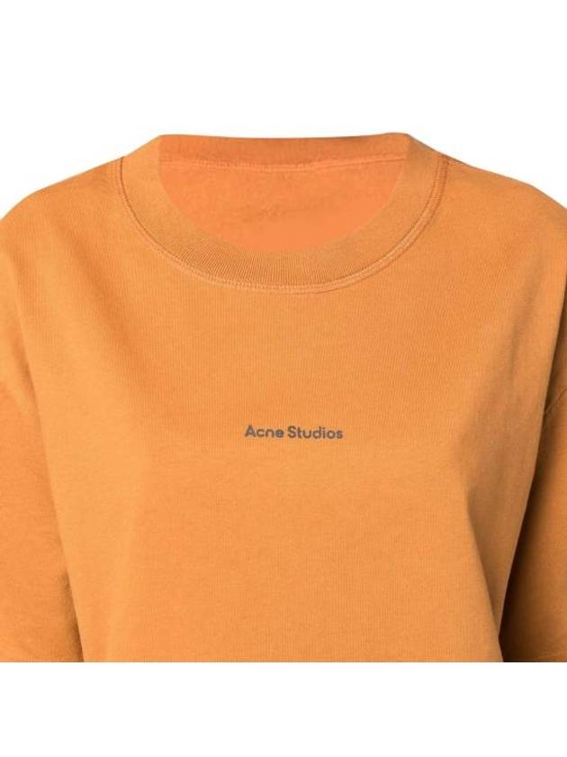 Logo Crew Neck Short Sleeve T-Shirt Orange - ACNE STUDIOS - BALAAN 4