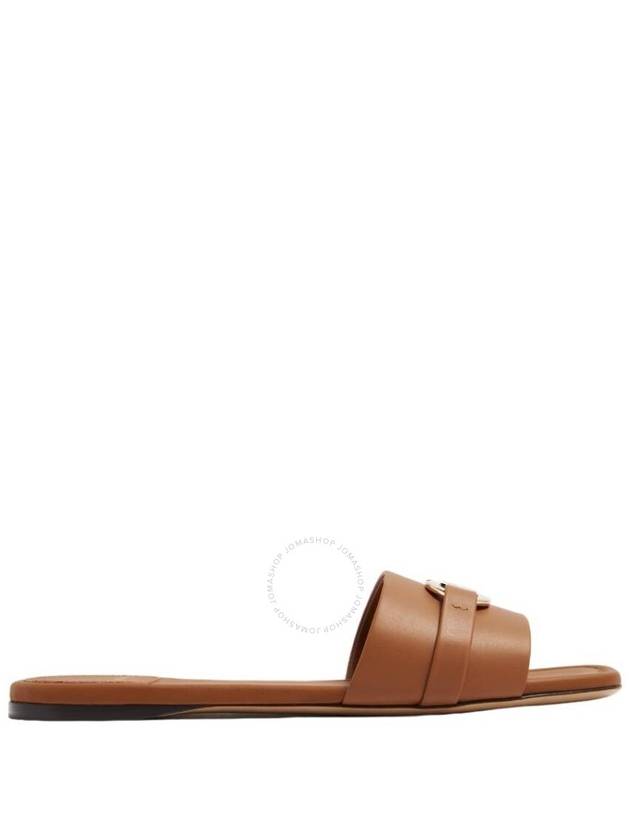 Gancini Ornament Flat Slide Brown - SALVATORE FERRAGAMO - BALAAN 2