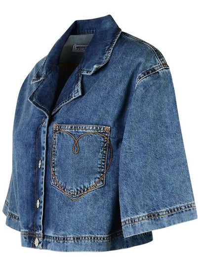 Moschino Jeans 'Jeans' Blue Cotton Shirt - MOSCHINO - BALAAN 2