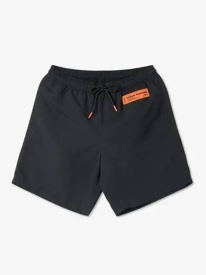 Logo Patch Nylon Swim Shorts Black - HERON PRESTON - BALAAN 2