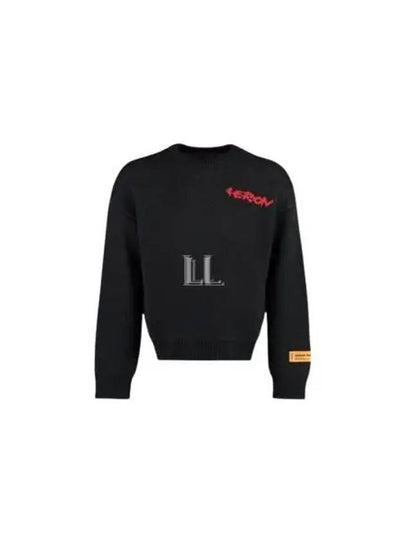 Flaming Crewneck Knit Top Black - HERON PRESTON - BALAAN 2