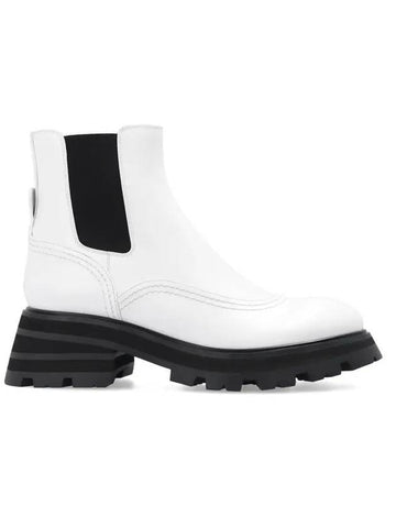 Wonder Chelsea Boots Black White - ALEXANDER MCQUEEN - BALAAN 1