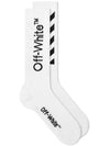 striped logo long socks white - OFF WHITE - BALAAN.