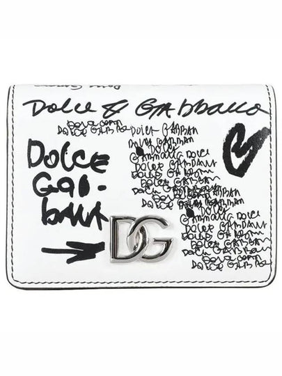 Graffiti Print Half Wallet White - DOLCE&GABBANA - BALAAN 2