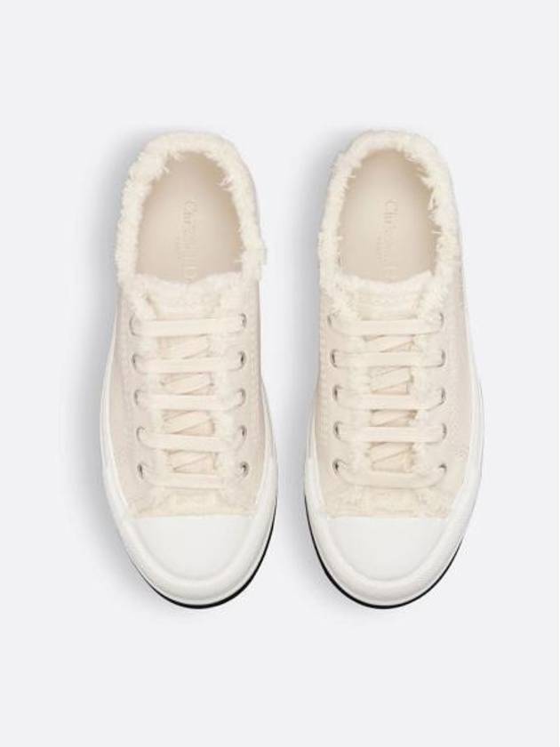 Walk'n Platform Cotton Canvas Low Top Sneakers Beige - DIOR - BALAAN 6