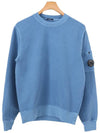 Cotton Lens Wappen Crew Neck Sweatshirt Blue - CP COMPANY - BALAAN 2