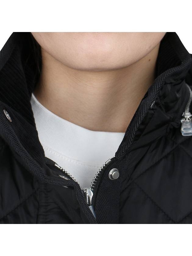 Diamond Quilted Long Nylon Jacket Black - BURBERRY - BALAAN 8