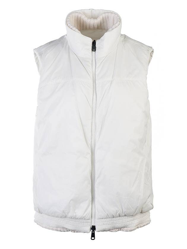 WoMen's Reversible High Neck Zip-Up Vest White - BRUNELLO CUCINELLI - BALAAN 6