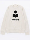 Mikoy Logo Cotton Sweatshirt Ecru - ISABEL MARANT - BALAAN 4