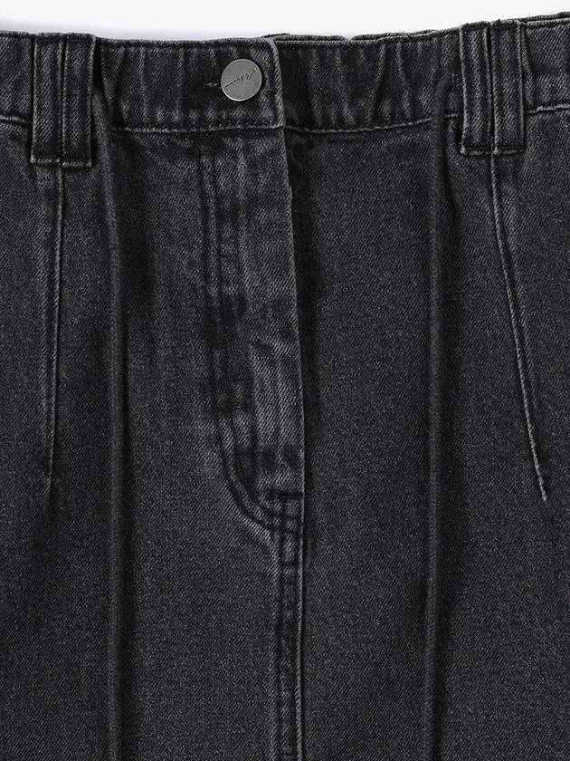 Denim Cargo A Line Skirt Grey - NOIRER FOR WOMEN - BALAAN 5