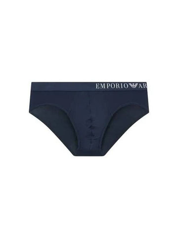 UNDERWEAR Men s Side Logo Banding Rayon Briefs Marine - EMPORIO ARMANI - BALAAN 1