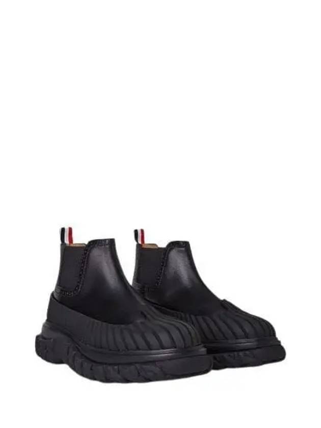 Mid Top Calf Leather Chelsea Boots Black - THOM BROWNE - BALAAN 2