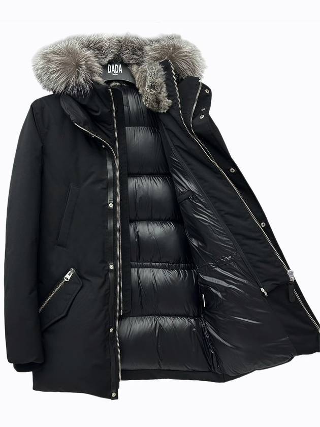 Edward Silver Fox Fur Hoodie Down Parka Black - MACKAGE - BALAAN 5