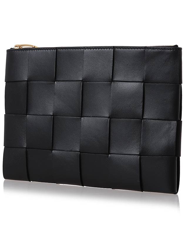 Intrecciato Cassette Clutch Bag Black - BOTTEGA VENETA - BALAAN 3