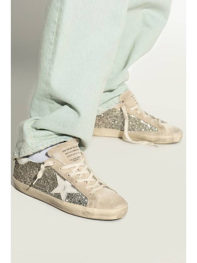 Golden Goose Super-Star Classic With List Glitter Upper Suede Toe And Tongue Leather Star And Heel Shoes - GOLDEN GOOSE - BALAAN 3